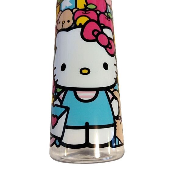 HELLO KITTY Colorful Water Bottle And Glass Tumbler Bundle NWT - Picture 9 of 16